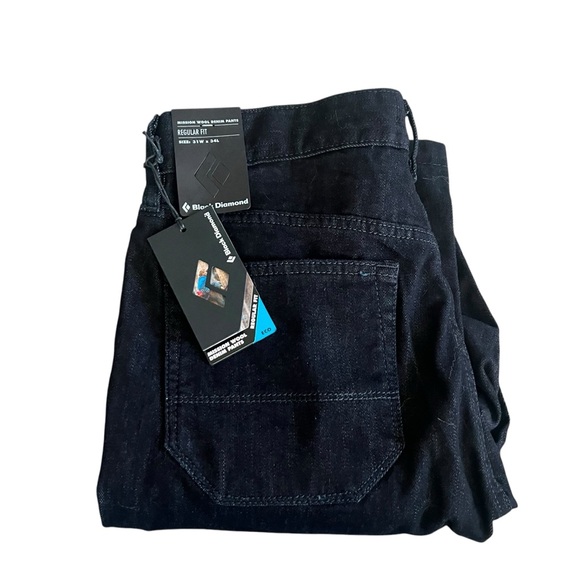 Black Diamond NEW Mission Wool Denim Pants SZ 31/34 - Picture 5 of 7
